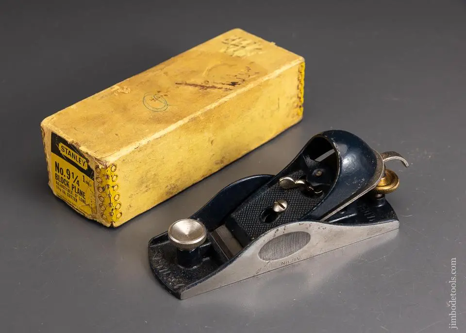 Stanley No. 9 1/4 Block Plane Near Mint In Box - 95722 1