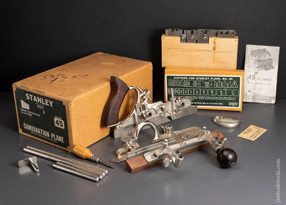 Mint Unused Stanley No. 45 Combination Plane Excellent, Original Box - 95802 1