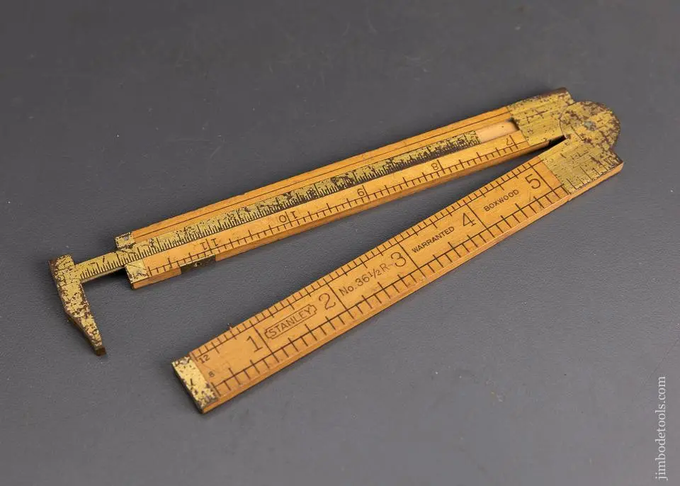 Fine Stanley No. 36 1/2R Boxwood Caliper Rule - 95854 1