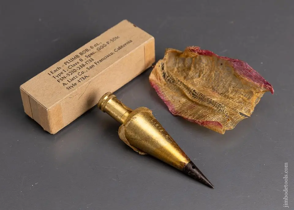 A. Leitz Co. 6 Ounce Plumb Bob Mint In Box - 95895 1
