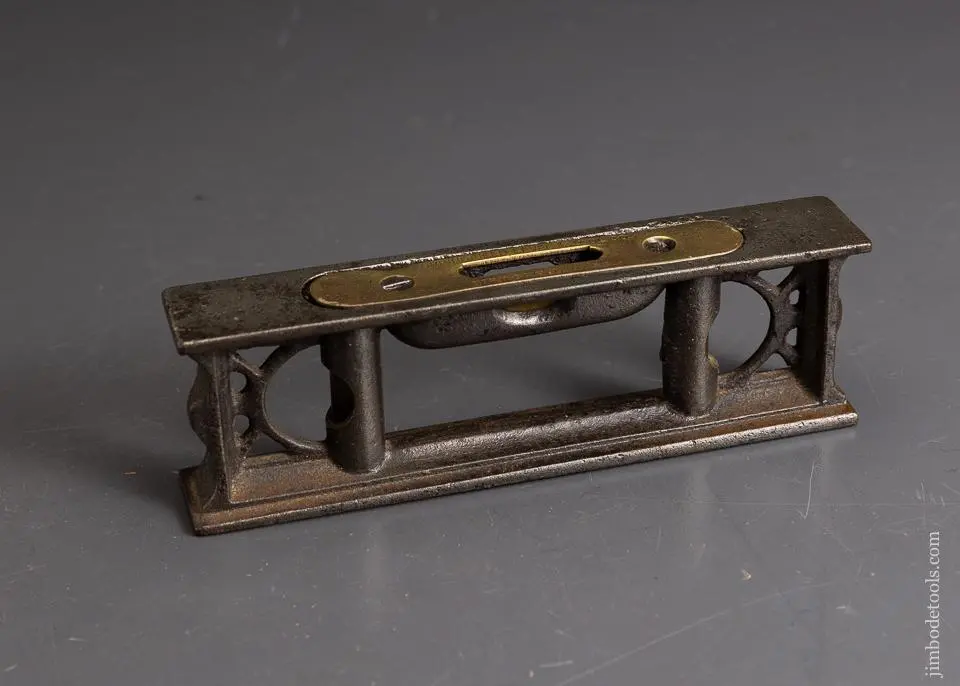 Very Rare Springfield Level & Tool Co. Ornate 6 Inch Iron Level - 95982 1