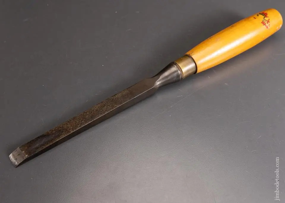 Extra Extra Fine Massive 5/8 Inch Mortise Chisel With Boxwood Handle And Decal - 96060 1