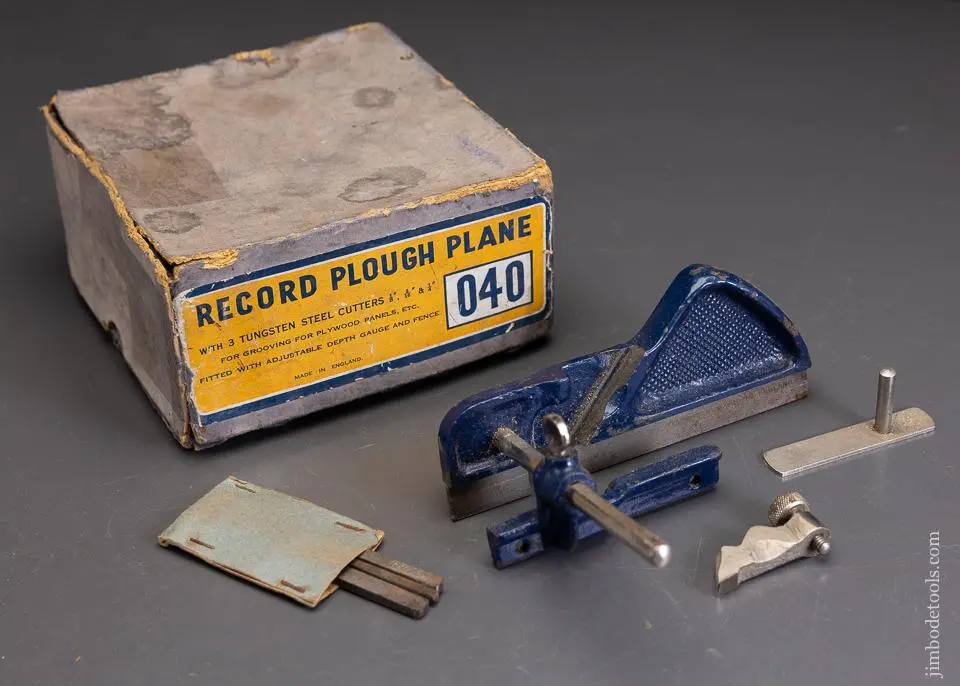 Record No. 040 Plow Plane 100% Complete In Original Box - 96061 1