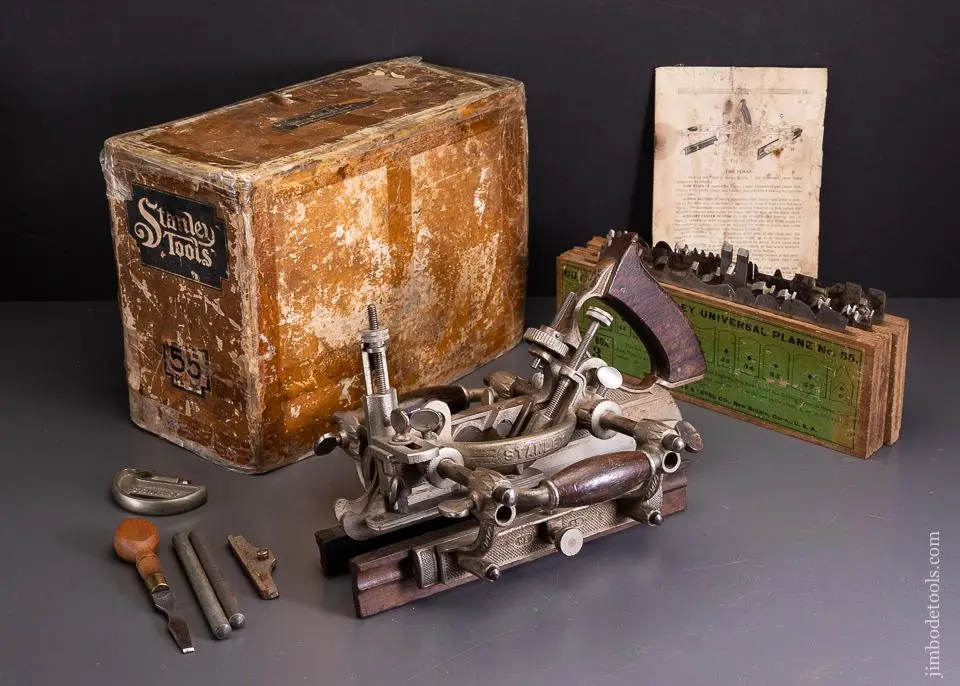 Fine Stanley No. 55 Combination Plane 100% Complete In Original Box - 96128 1