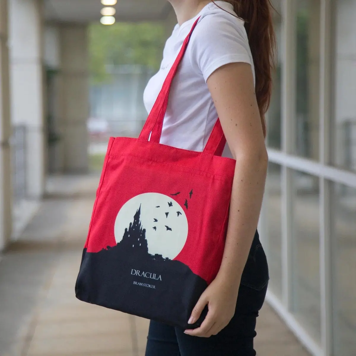 Dracula Moon Book Tote Bag 1