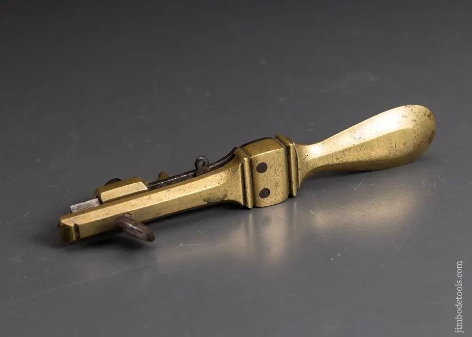 Stunning 18Th Century Brass Purfling Tool - Excelsior 94171 1