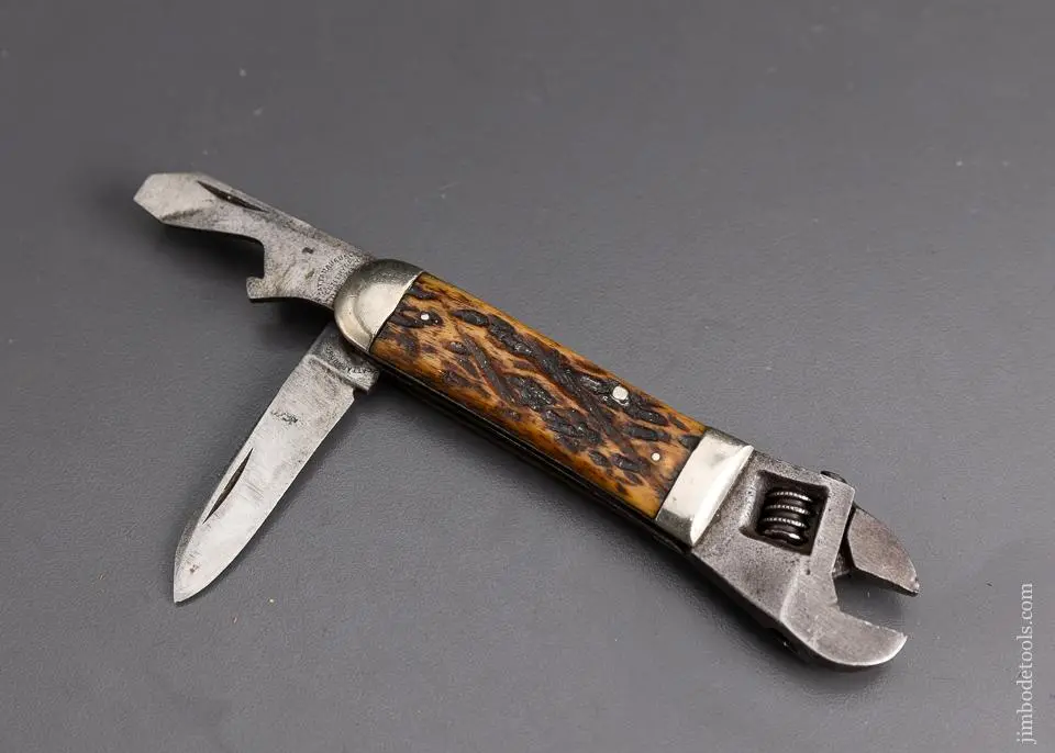 Rare Cattaraugus Wrench Knife Combination Tool - Excelsior 95906 1