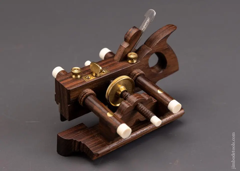 Miniature Rosewood Sandusky Center Wheel Plow Plane By Paul Hamler - Excelsior 95978 1